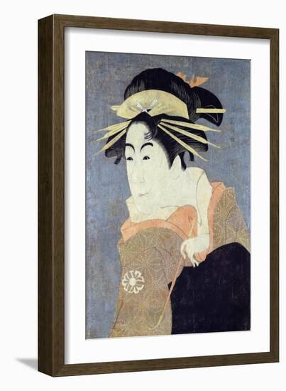 Matsumoto Yonesaburo in the Role of the Courtesan Kewaizaka No Shosho (Shinobu)-Toshusai Sharaku-Framed Giclee Print