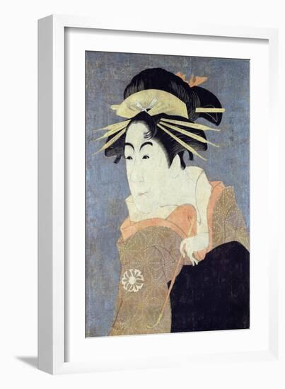 Matsumoto Yonesaburo in the Role of the Courtesan Kewaizaka No Shosho (Shinobu)-Toshusai Sharaku-Framed Giclee Print