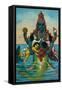 Matsya Avatar of Vishnu-null-Framed Stretched Canvas