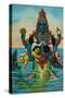 Matsya Avatar of Vishnu-null-Stretched Canvas