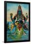 Matsya Avatar of Vishnu-null-Framed Poster