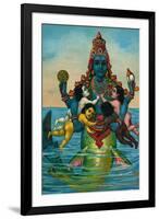 Matsya Avatar of Vishnu-null-Framed Art Print