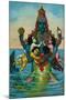 Matsya Avatar of Vishnu-null-Mounted Art Print