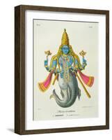 Matsyavatara or Matsya, from 'L'Inde Francaise...', Engraved by Marlet and Cie, Pub Paris 1827-1835-A. Geringer-Framed Giclee Print