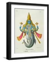 Matsyavatara or Matsya, from 'L'Inde Francaise...', Engraved by Marlet and Cie, Pub Paris 1827-1835-A. Geringer-Framed Giclee Print