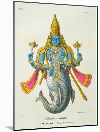 Matsyavatara or Matsya, from 'L'Inde Francaise...', Engraved by Marlet and Cie, Pub Paris 1827-1835-A. Geringer-Mounted Giclee Print