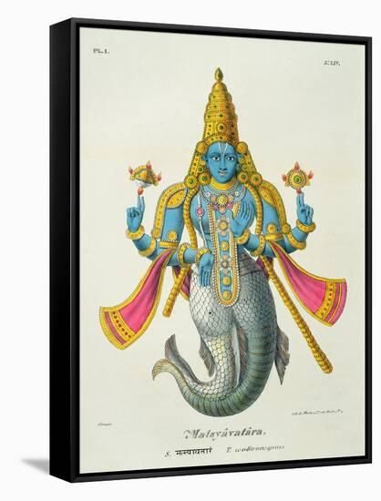 Matsyavatara or Matsya, from 'L'Inde Francaise...', Engraved by Marlet and Cie, Pub Paris 1827-1835-A. Geringer-Framed Stretched Canvas