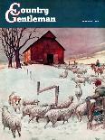 "Herding in Winter Storm," Country Gentleman Cover, March 1, 1944-Matt Clark-Framed Giclee Print