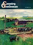 "Feeding Herd in Winter," Country Gentleman Cover, March 1, 1945-Matt Clark-Giclee Print