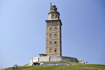 Hercules Tower, Oldest Roman Lighthouse in Use Todaya Corun±A, Galicia, Spain, Europe