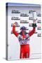 Matt Neal, Nissan driver, celebrates victory, 1999 British touring cars-null-Stretched Canvas