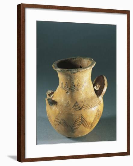 Matt-Painted Amphoriskos Decorated with Geometric Patterns, Late Bronze Age, from Aiani, Livadeia-null-Framed Giclee Print