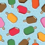 Seamless Ice Cream Pattern-mattasbestos-Art Print