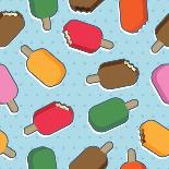 Seamless Ice Cream Pattern-mattasbestos-Stretched Canvas