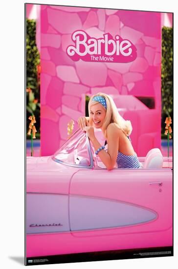 Mattel Barbie: The Movie - Barbie Car-Trends International-Mounted Poster