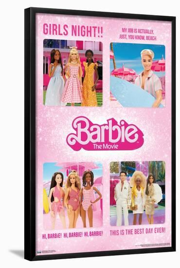 Mattel Barbie: The Movie - Quote Grid-Trends International-Framed Poster