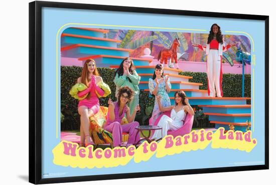 Mattel Barbie: The Movie - Welcome To Barbie Land-Trends International-Framed Poster