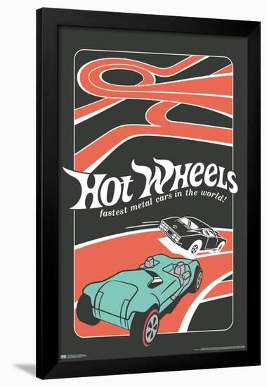 Mattel Hot Wheels - Red Minimalist-Trends International-Framed Poster