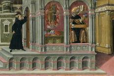 Saint Augustine's Vision of Saints Jerome and John the Baptist, 1476-Matteo di Giovanni di Bartolo-Stretched Canvas