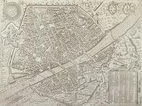 Map of Florence, 1595-Matteo Florimi-Framed Stretched Canvas