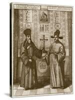 Matteo Ricci (1552-1610) and Paulus Li, from 'China Illustrated' by Athanasius Kircher (1601-80)-Dutch-Stretched Canvas