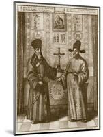 Matteo Ricci (1552-1610) and Paulus Li, from 'China Illustrated' by Athanasius Kircher (1601-80)-Dutch-Mounted Giclee Print