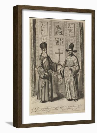 Matteo Ricci and Xu Guangqi (From Athanasius Kircher's China Illustrat), 1667-Athanasius Kircher-Framed Giclee Print