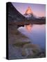 Matterhorn (4,478M) at Sunrise with Reflection in Riffel Lake, Wallis, Switzerland, September 2008-Popp-Hackner-Stretched Canvas