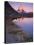 Matterhorn (4,478M) at Sunrise with Reflection in Riffel Lake, Wallis, Switzerland, September 2008-Popp-Hackner-Stretched Canvas