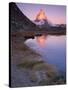 Matterhorn (4,478M) at Sunrise with Reflection in Riffel Lake, Wallis, Switzerland, September 2008-Popp-Hackner-Stretched Canvas