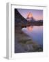 Matterhorn (4,478M) at Sunrise with Reflection in Riffel Lake, Wallis, Switzerland, September 2008-Popp-Hackner-Framed Photographic Print