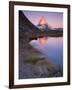 Matterhorn (4,478M) at Sunrise with Reflection in Riffel Lake, Wallis, Switzerland, September 2008-Popp-Hackner-Framed Photographic Print