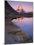 Matterhorn (4,478M) at Sunrise with Reflection in Riffel Lake, Wallis, Switzerland, September 2008-Popp-Hackner-Mounted Photographic Print