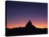 Matterhorn (4,478M) Silhouetted at Sunset, Viewed from Gornergrat, Wallis, Switzerland, September-Popp-Hackner-Stretched Canvas