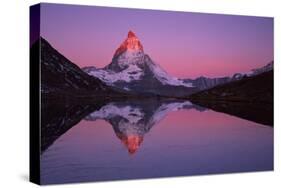 Matterhorn (4,478M) with Reflection in Lake Riffel at Sunrise, Switzerland, September 2008-Popp-Hackner-Stretched Canvas