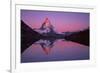 Matterhorn (4,478M) with Reflection in Lake Riffel at Sunrise, Switzerland, September 2008-Popp-Hackner-Framed Photographic Print