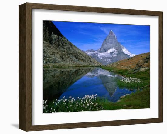 Matterhorn and the Riffelsee, Valais, Switzerland-Gareth McCormack-Framed Premium Photographic Print