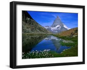 Matterhorn and the Riffelsee, Valais, Switzerland-Gareth McCormack-Framed Premium Photographic Print