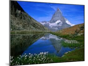 Matterhorn and the Riffelsee, Valais, Switzerland-Gareth McCormack-Mounted Premium Photographic Print