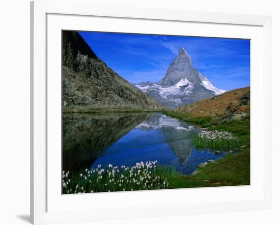 Matterhorn and the Riffelsee, Valais, Switzerland-Gareth McCormack-Framed Photographic Print