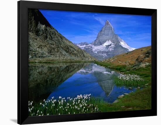 Matterhorn and the Riffelsee, Valais, Switzerland-Gareth McCormack-Framed Photographic Print