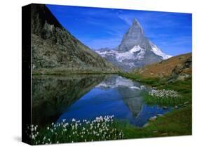 Matterhorn and the Riffelsee, Valais, Switzerland-Gareth McCormack-Stretched Canvas