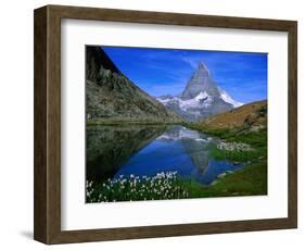 Matterhorn and the Riffelsee, Valais, Switzerland-Gareth McCormack-Framed Photographic Print