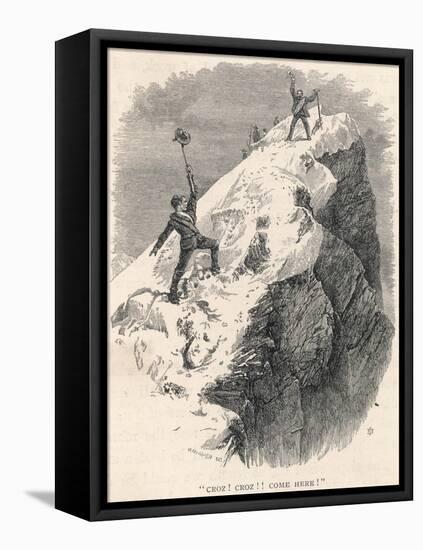 Matterhorn Climbed-Edward Whymper-Framed Stretched Canvas