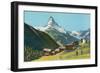 Matterhorn, Findelin Glacier, Swiss Alps-null-Framed Art Print