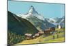 Matterhorn, Findelin Glacier, Swiss Alps-null-Mounted Art Print