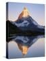 Matterhorn from Riffelsee at Dawn, Zermatt, Swiss Alps, Switzerland, Europe-Jochen Schlenker-Stretched Canvas