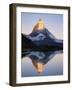 Matterhorn from Riffelsee at Dawn, Zermatt, Swiss Alps, Switzerland, Europe-Jochen Schlenker-Framed Photographic Print