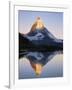 Matterhorn from Riffelsee at Dawn, Zermatt, Swiss Alps, Switzerland, Europe-Jochen Schlenker-Framed Photographic Print