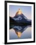 Matterhorn from Riffelsee at Dawn, Zermatt, Swiss Alps, Switzerland, Europe-Jochen Schlenker-Framed Photographic Print